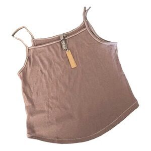 #241.  SKIMS Cotton Rib Camisole Umber Loungewear Tank Shirt
